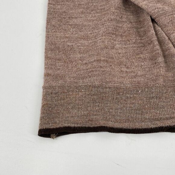 Vintage Sheperd Wool Crew‎ Neck Pullover Sweater Light Brown M - Picture 4 of 9